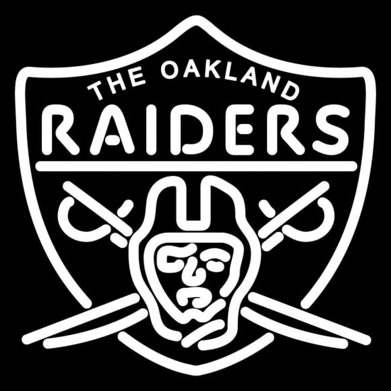 Custom Oakland Raiders Primary  Logo NFL Neon Sign Neon Sign USA