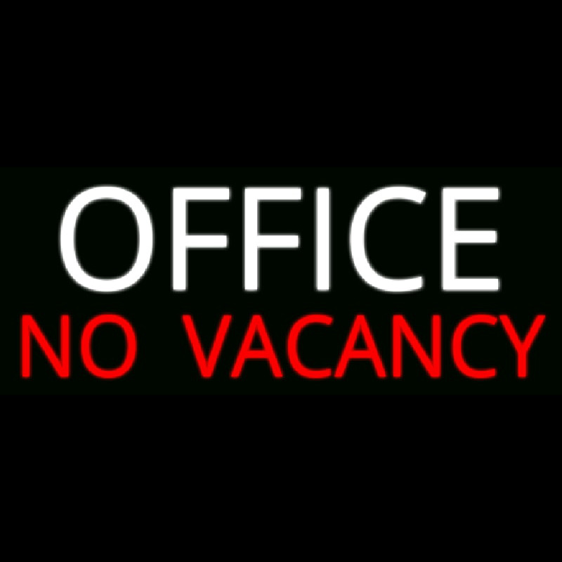 Custom Office No Vacancy Neon Sign USA