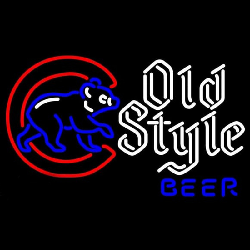 Custom Old Style Chicago Cubs Walking Cubby Beer Sign Neon Sign USA