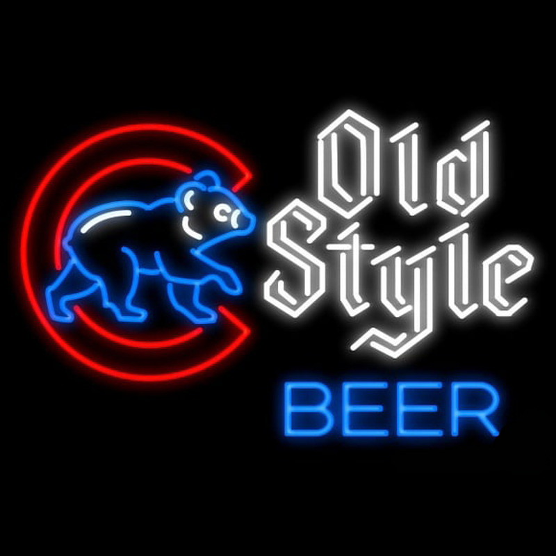 Custom Old Style Chicago Cubs Walking Cubby Real Neon Tube Neon Signs Neon Sign USA