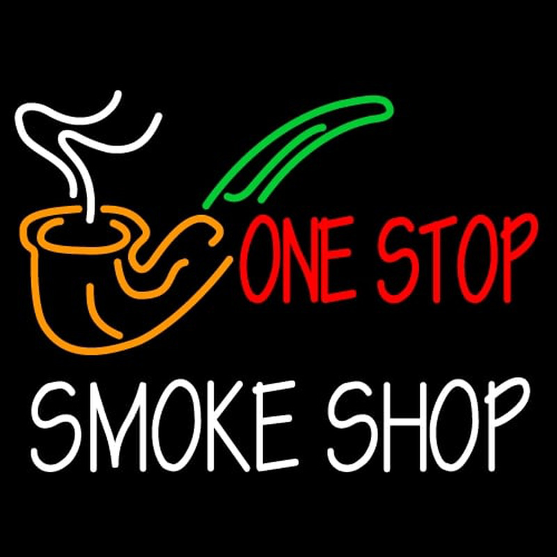 Custom One Stop Smoke Shop Neon Sign USA
