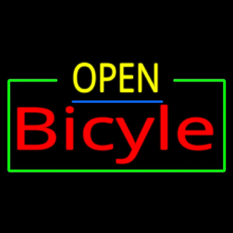 Custom Open Bicycle Neon Sign USA