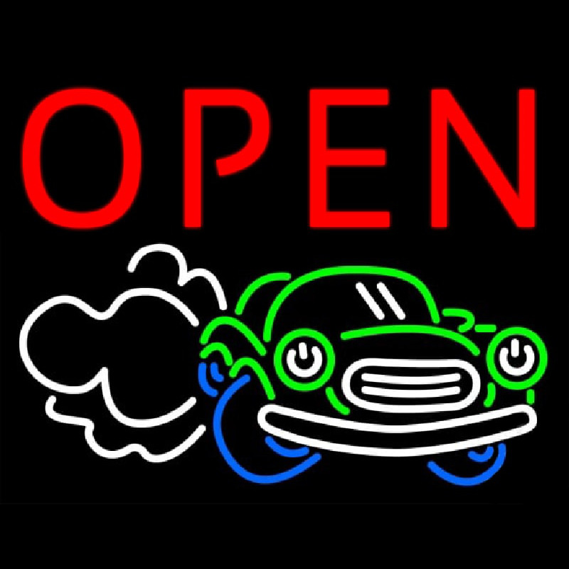Custom Open Car Neon Sign USA