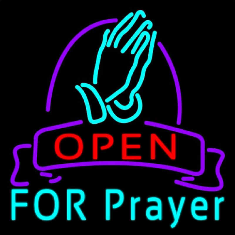 Custom Open For Prayer Neon Sign USA