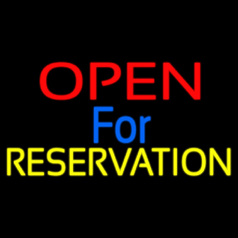 Custom Open For Reservation 1 Neon Sign USA