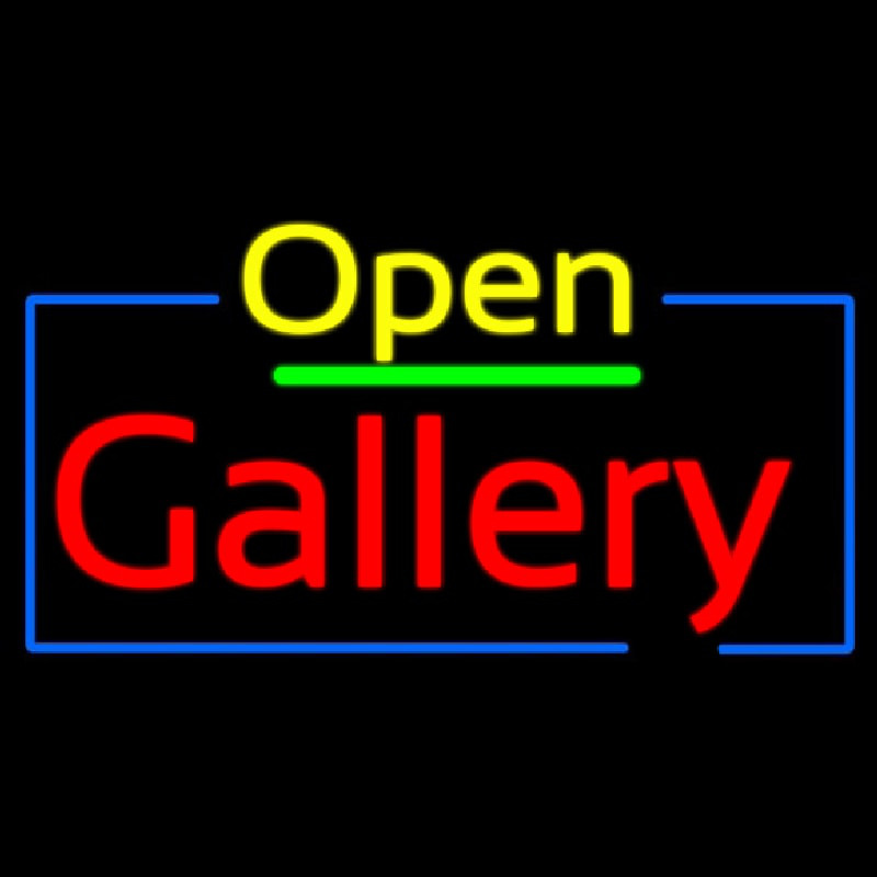 Custom Open Gallery Neon Sign USA
