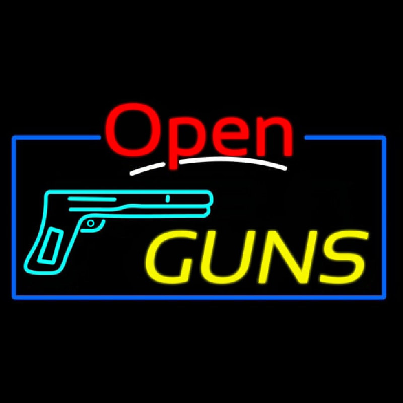 Custom Open Guns Neon Sign USA