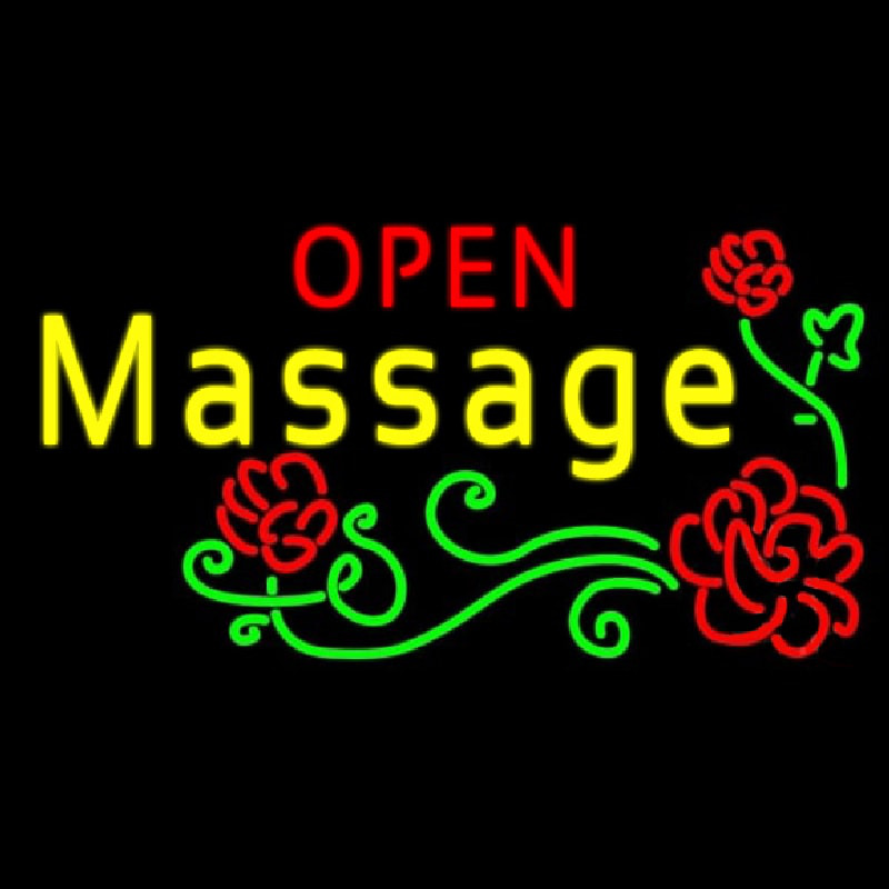 Custom Open Massage Neon Sign USA
