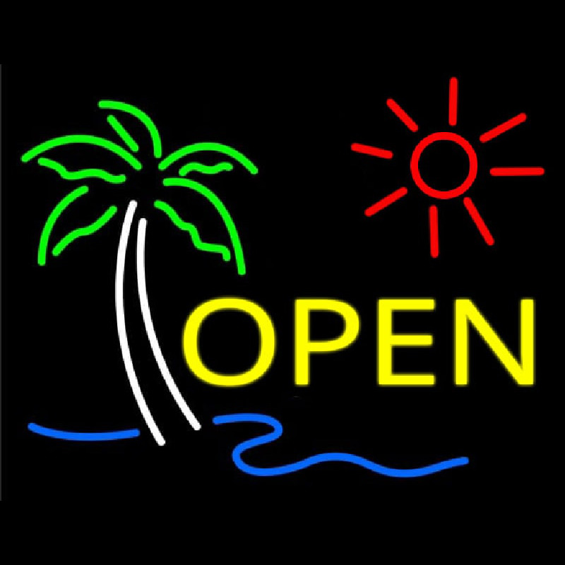 Custom Open Neon Sign USA