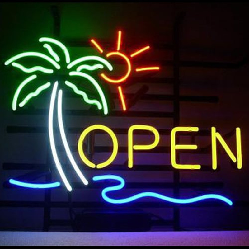 Custom Open Neon Sign USA