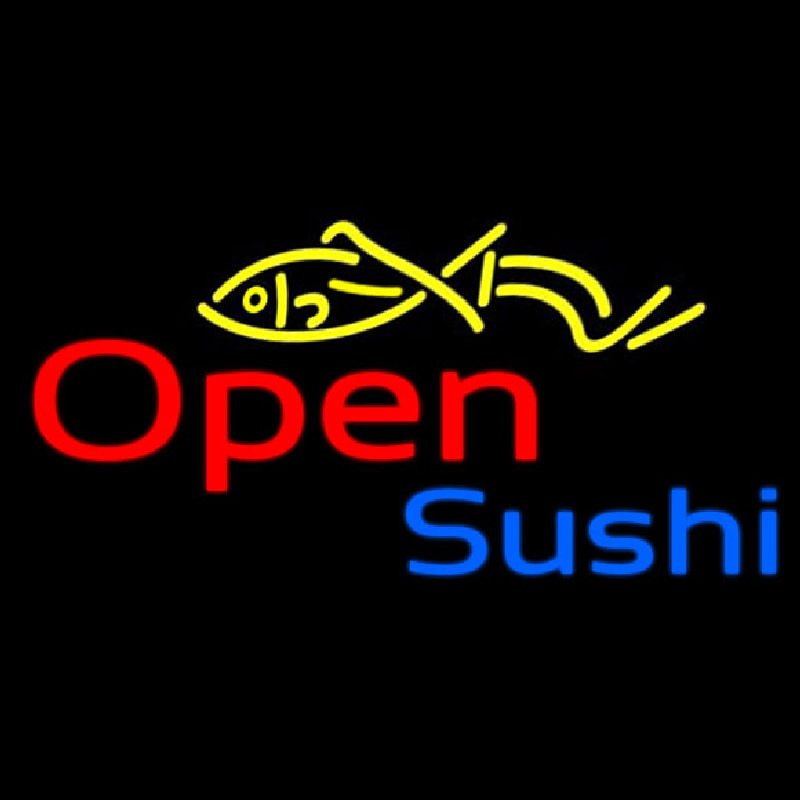Custom Open Sushi Neon Sign USA