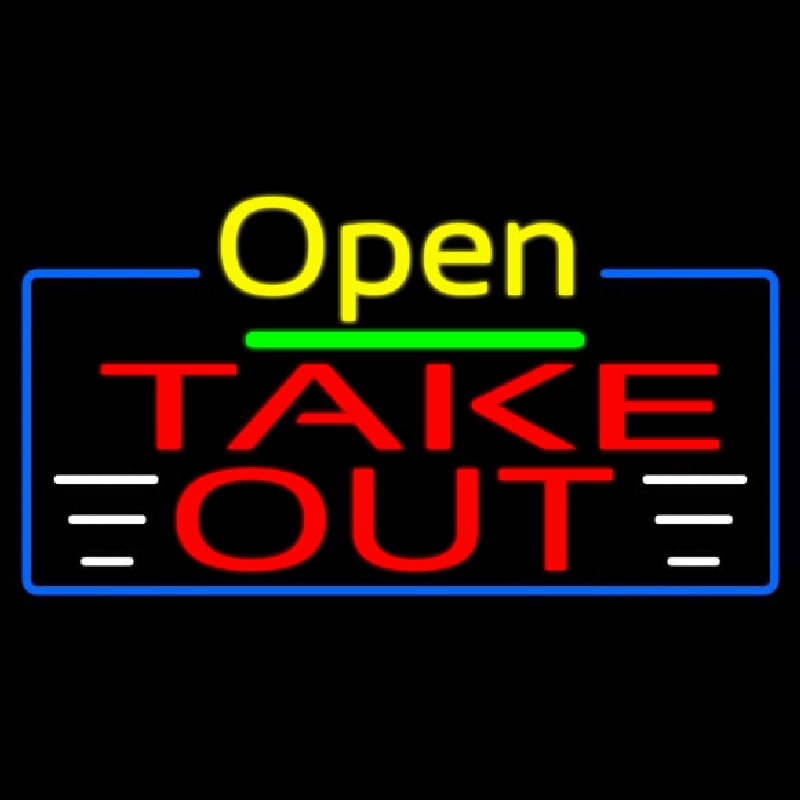 Custom Open Take Out Neon Sign USA