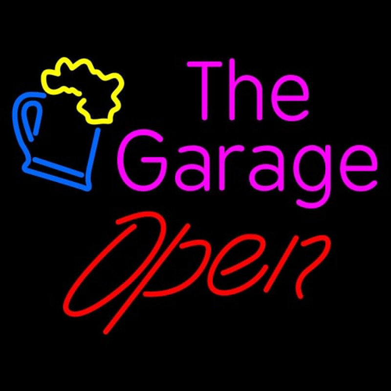 Custom Open The Garage Neon Sign USA
