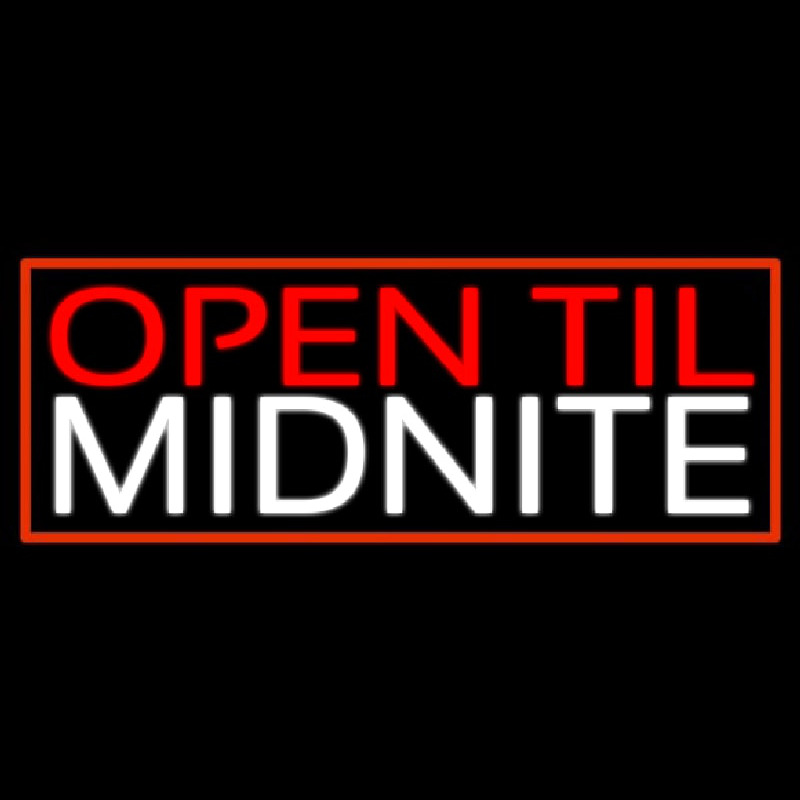 Custom Open Till Midnight Neon Sign USA
