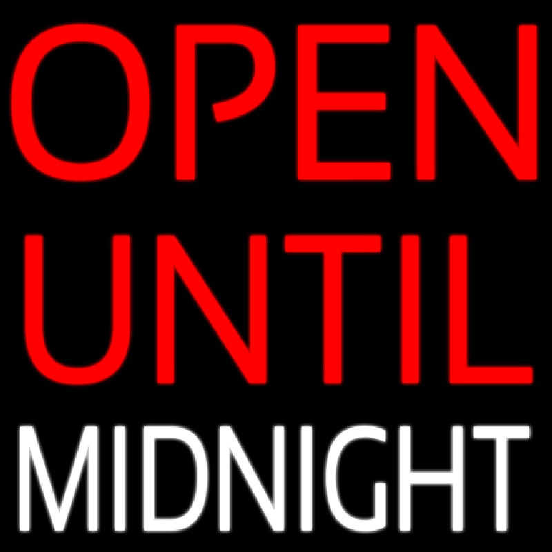 Custom Open Until Midnight Neon Sign USA