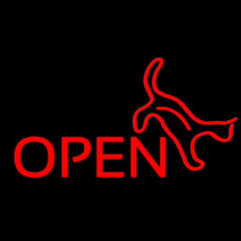 Custom Open With Cat Neon Sign USA