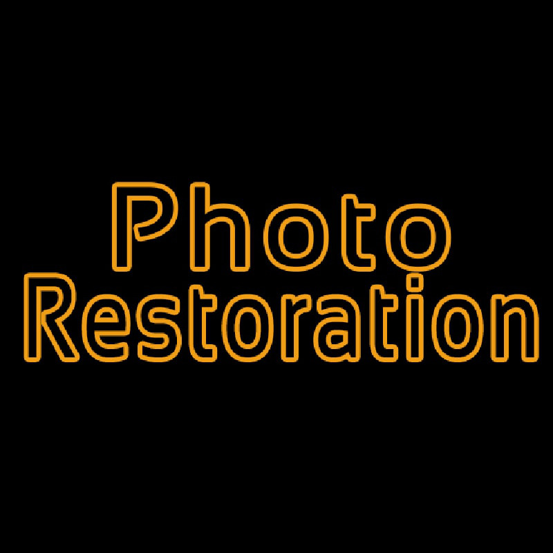 Custom Orange Photo Restoration Neon Sign USA