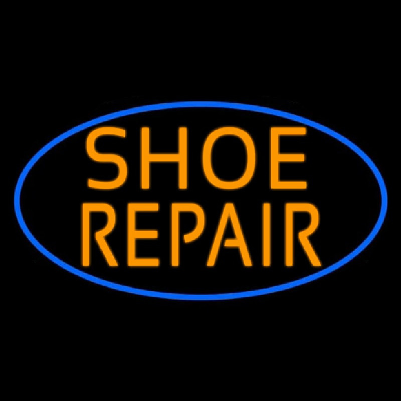 Custom Orange Shoe Repair Neon Sign USA