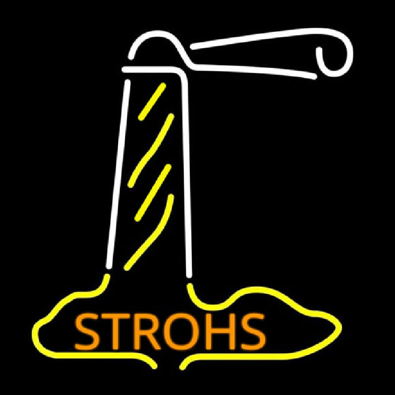 Custom Orange Strohs Lighthouse Beer Sign Neon Sign USA