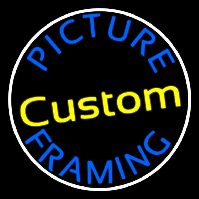 Custom Oval Custom Picture Framing Neon Sign USA