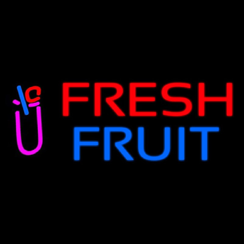Custom Oval Fresh Fruit Smoothies Neon Sign USA