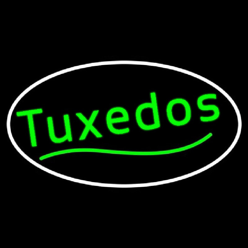 Custom Oval Green Tuxedos Neon Sign USA