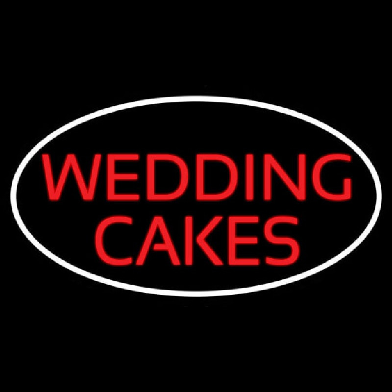 Custom Oval Wedding Cakes Neon Sign USA