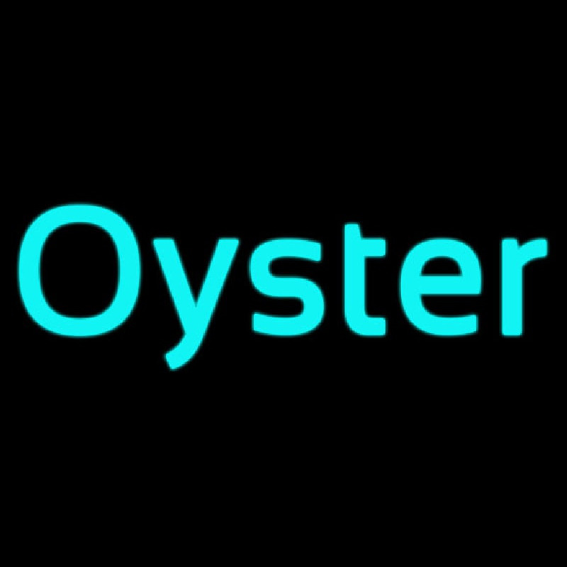 Custom Oysters Turquoise Neon Sign USA