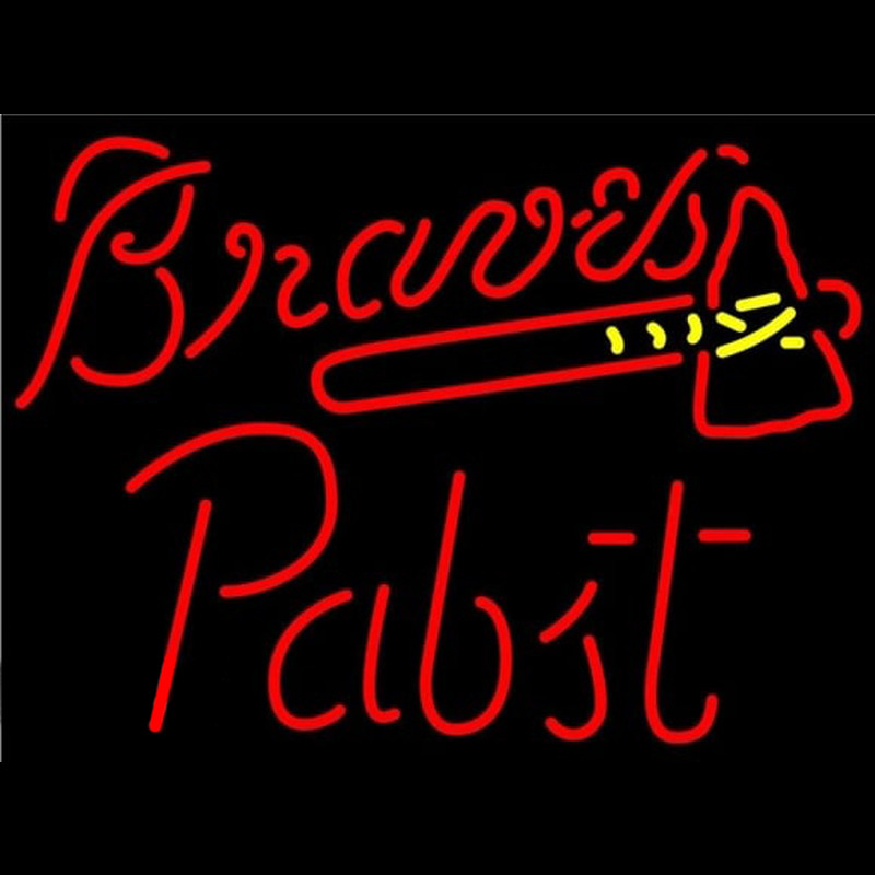 Custom Pabst Atlanta Braves MLB Beer Sign Neon Sign USA
