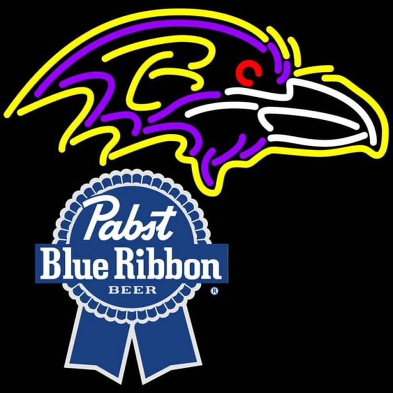 Custom Pabst Blue Ribbon Baltimore Ravens NFL Neon Sign Neon Sign USA