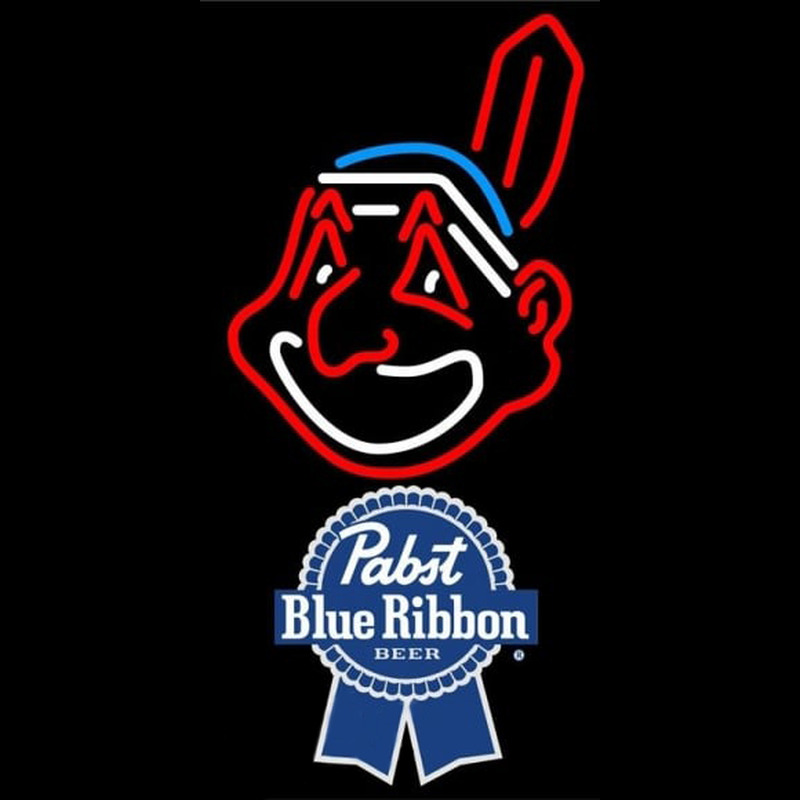 Custom Pabst Blue Ribbon Cleveland Indians MLB Beer Sign Neon Sign USA
