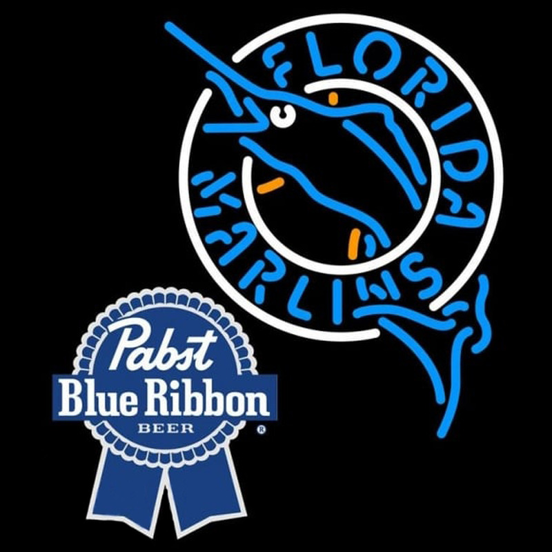 Custom Pabst Blue Ribbon Florida Marlins MLB Beer Sign Neon Sign USA