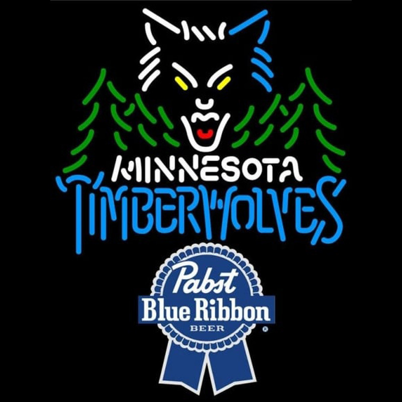 Custom Pabst Blue Ribbon Minnesota Timberwolves NBA Beer Sign Neon Sign USA
