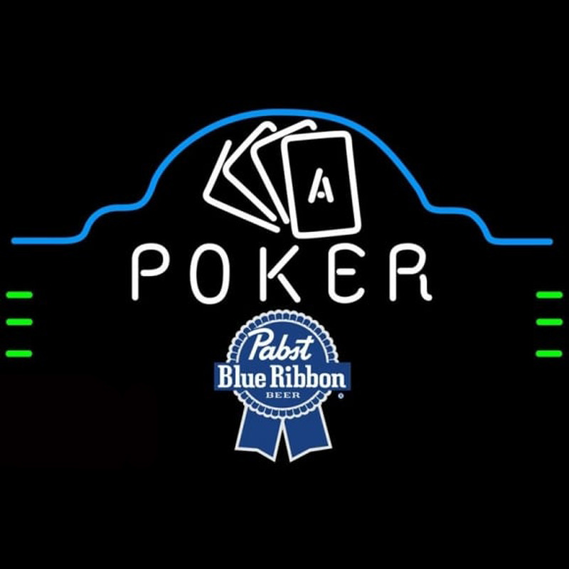 Custom Pabst Blue Ribbon Poker Ace Cards Beer Sign Neon Sign USA