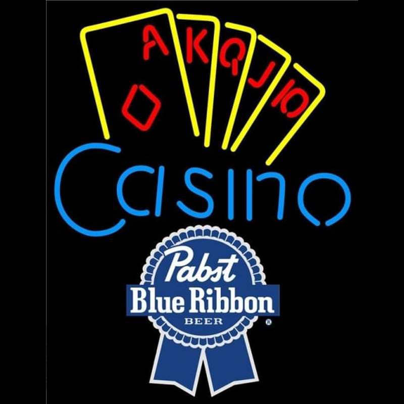 Custom Pabst Blue Ribbon Poker Casino Ace Series Beer Sign Neon Sign USA
