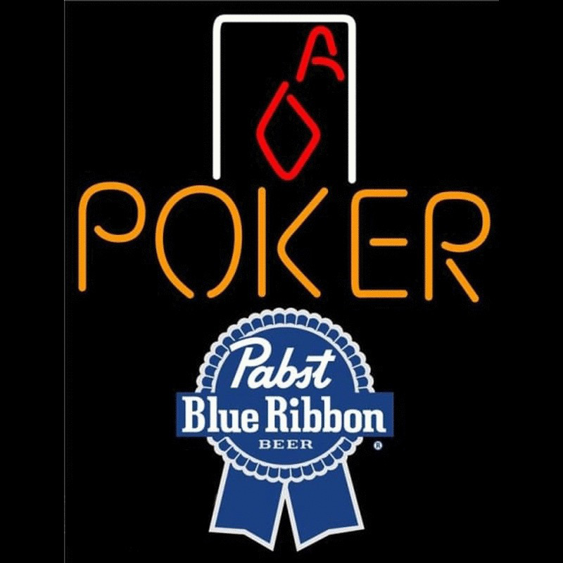 Custom Pabst Blue Ribbon Poker Squver Ace Beer Sign Neon Sign USA