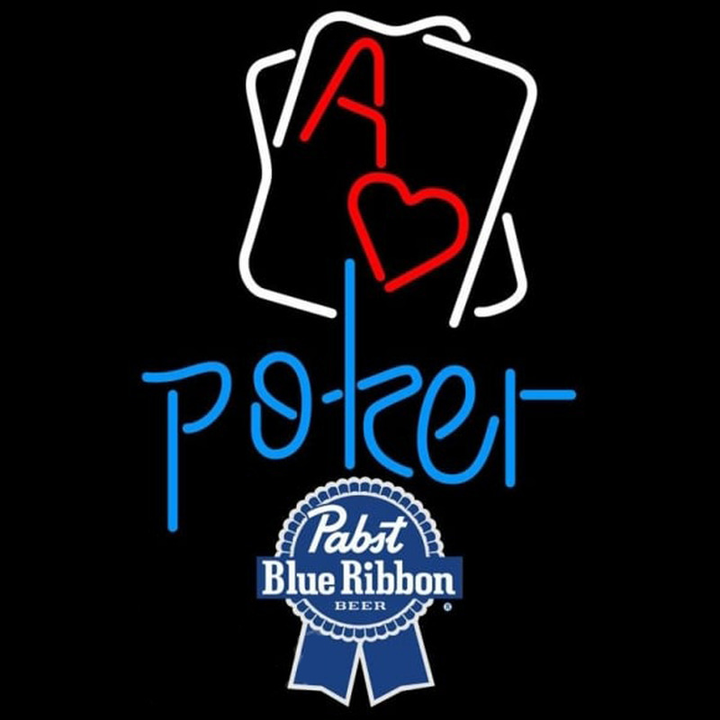 Custom Pabst Blue Ribbon Rectangular Black Hear Ace Beer Sign Neon Sign USA
