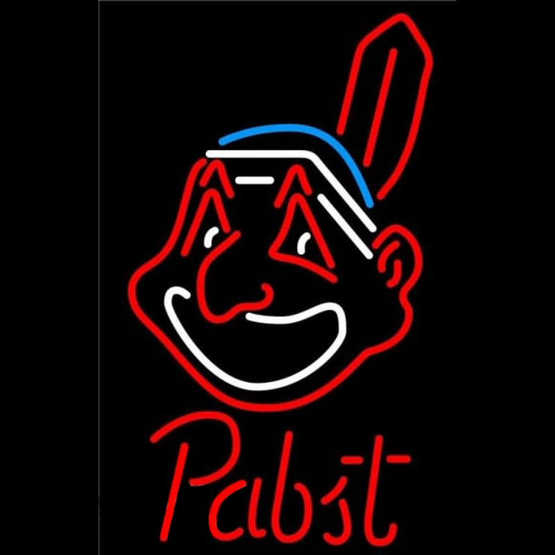 Custom Pabst Cleveland Indians MLB Beer Sign Neon Sign USA