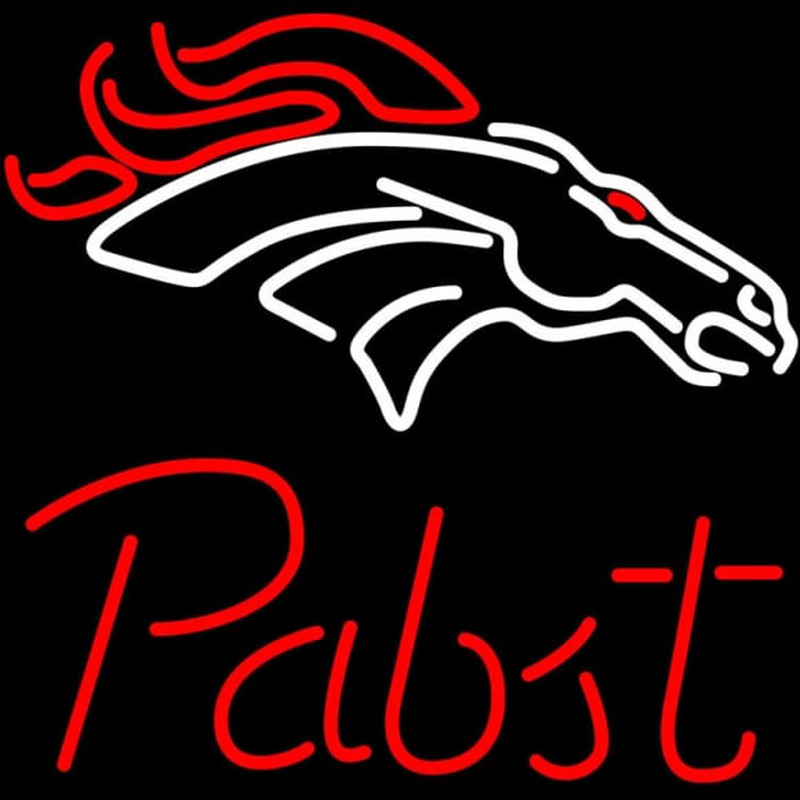 Custom Pabst Denver Broncos NFL Beer Neon Sign x Neon Sign USA