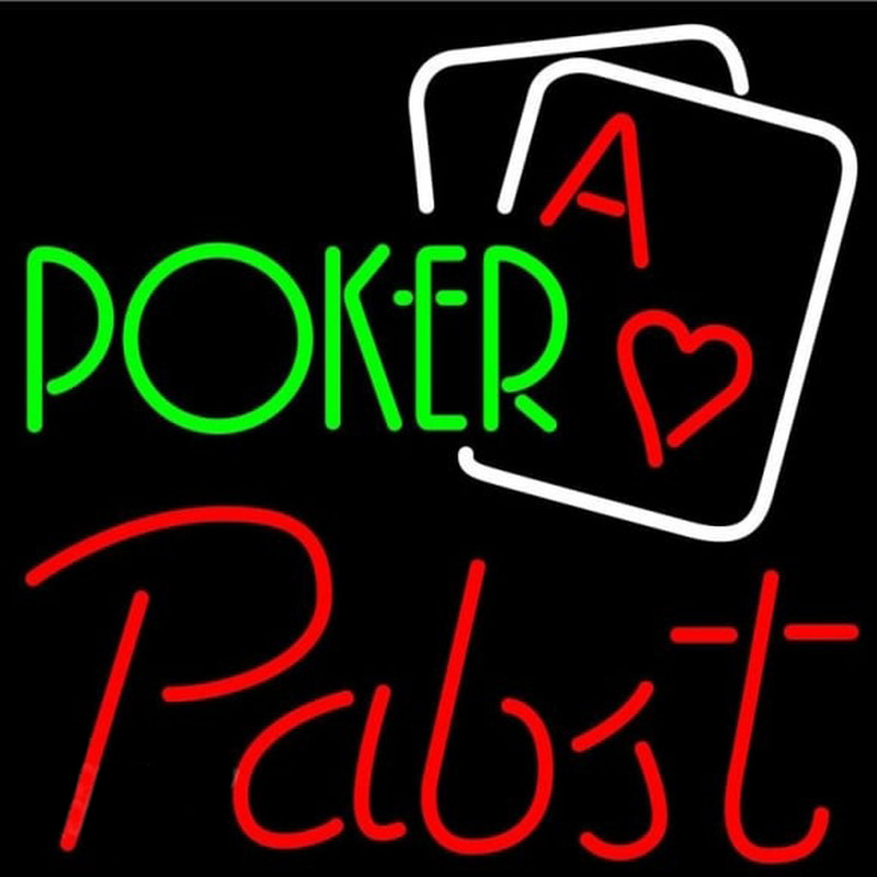 Custom Pabst Green Poker Beer Sign Neon Sign USA