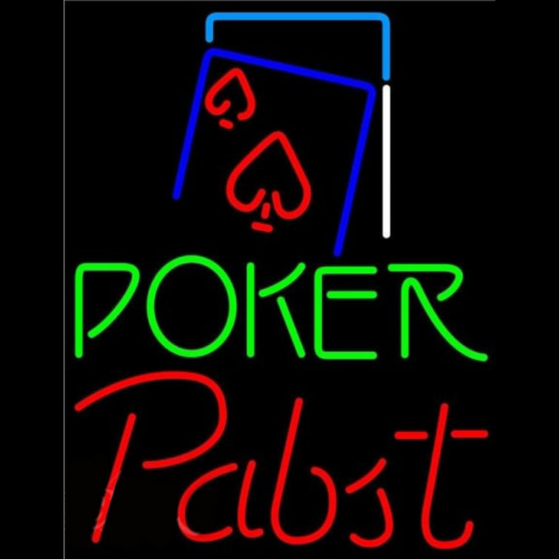 Custom Pabst Green Poker Red Heart Beer Sign Neon Sign USA