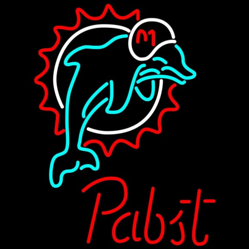 Custom Pabst Miami Dolphins NFL Beer Neon Sign Neon Sign USA