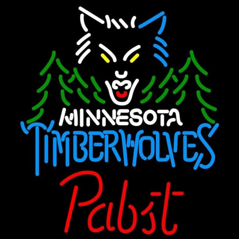 Custom Pabst Minnesota Timberwolves NBA Beer Sign Neon Sign USA