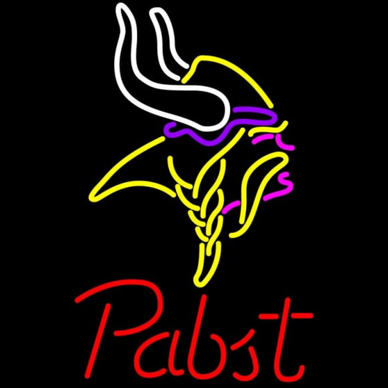 Custom Pabst Minnesota Vikings NFL Beer Neon Sign Neon Sign USA