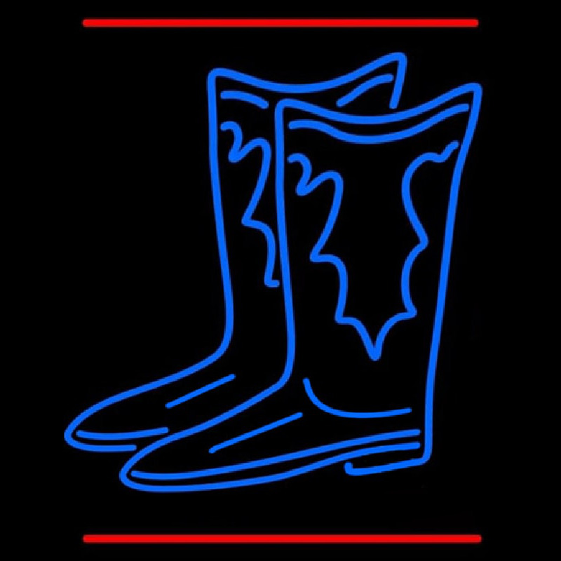 Custom Pair Of Boots Logo With Line Neon Sign USA