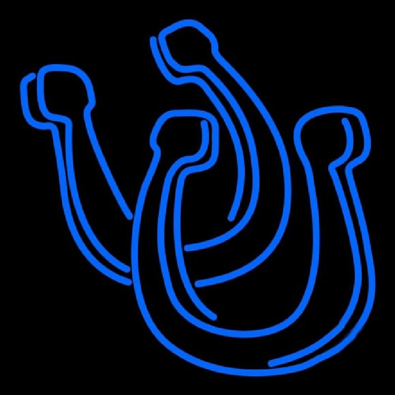 Custom Pair Of Horse Shoe Neon Sign USA