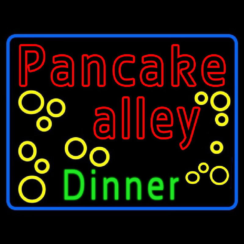 Custom Pancake Alley Dinner Neon Sign USA