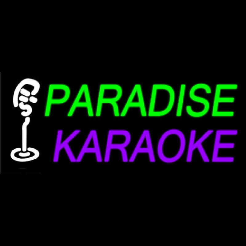 Custom Paradise Karaoke Neon Sign USA
