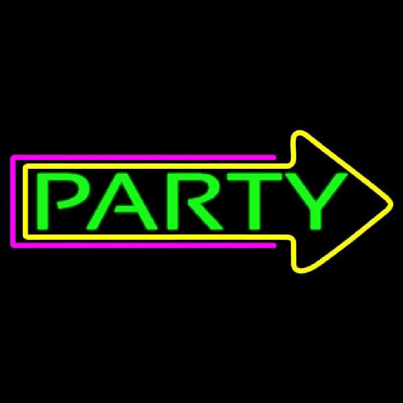 Custom Party With Arrow 2 Neon Sign USA