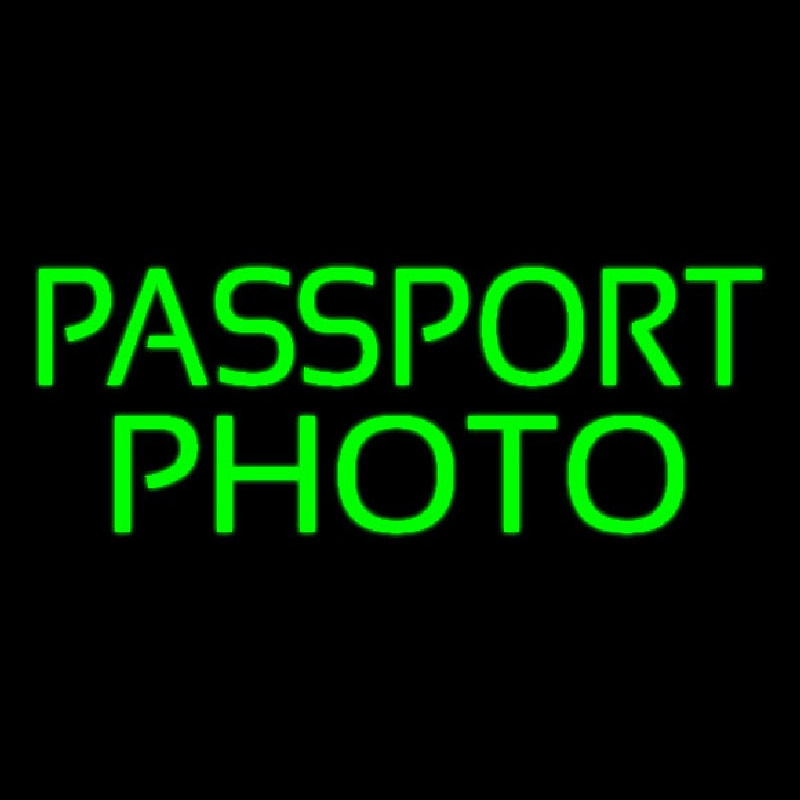 Custom Passport Photo Block Neon Sign USA